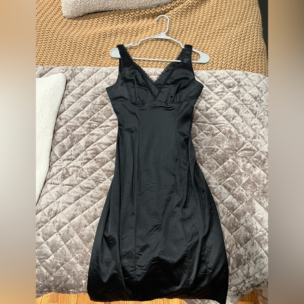BEBE Black Satin Medium dress
